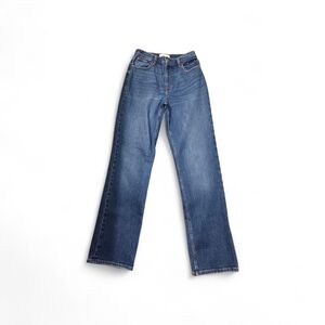 Abercrombie & Fitch Women's Straight Leg Jeans in Blue Wash